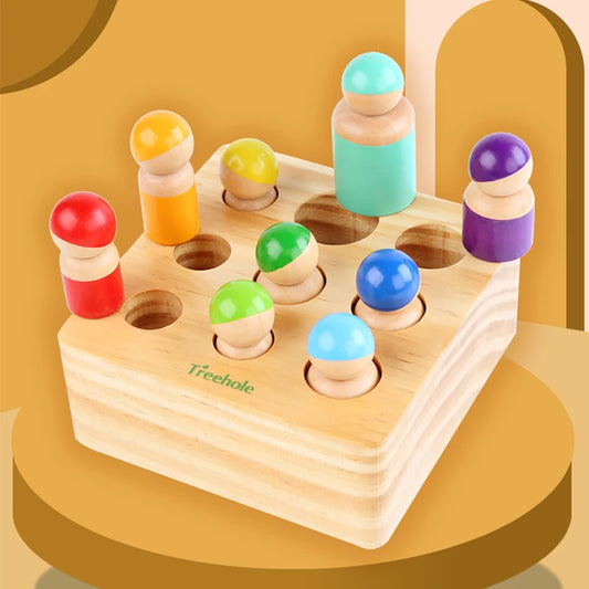 Jeu d’Encastrement des Bâtonnets – Tri de Couleurs Montessori