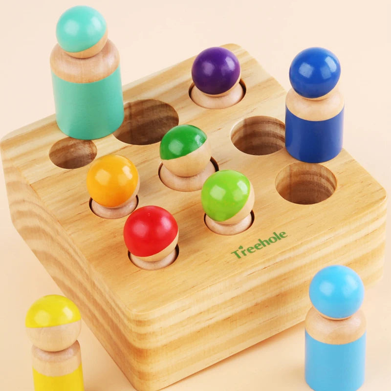 Jeu d’Encastrement des Bâtonnets – Tri de Couleurs Montessori