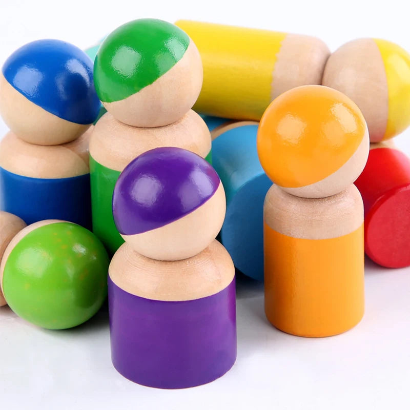 Jeu d’Encastrement des Bâtonnets – Tri de Couleurs Montessori
