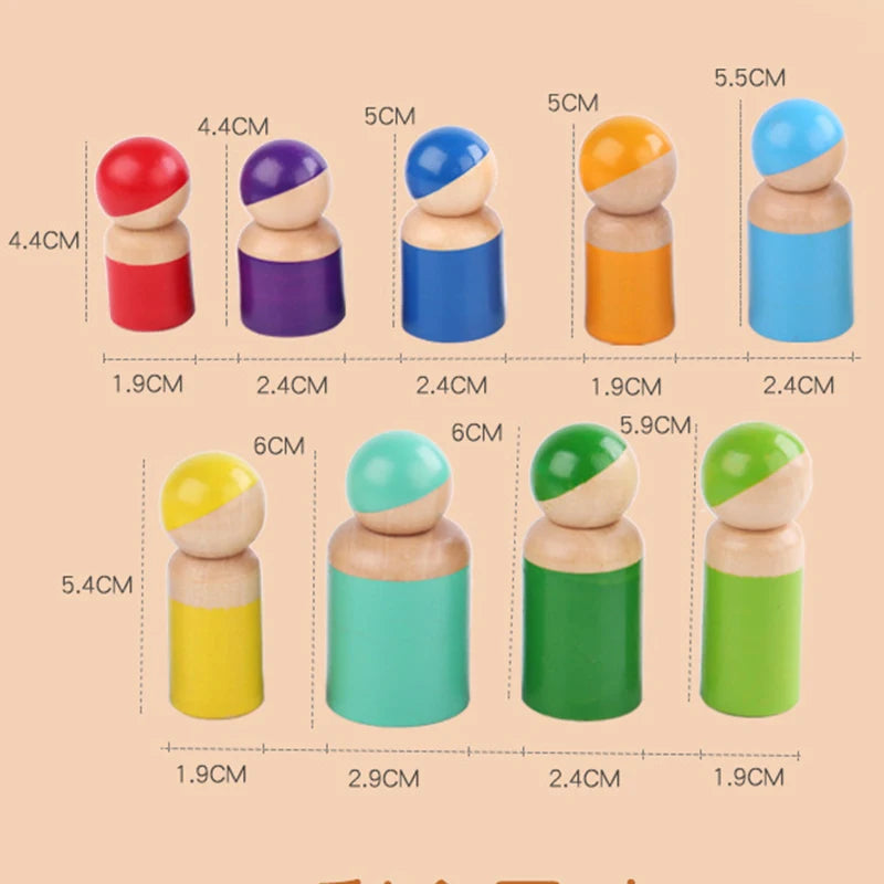 Jeu d’Encastrement des Bâtonnets – Tri de Couleurs Montessori