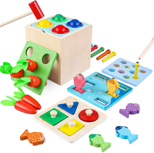 Cube d’Éveil Multifonction – Jeu Montessori 6 en 1