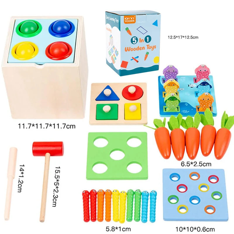 Cube d’Éveil Multifonction – Jeu Montessori 6 en 1