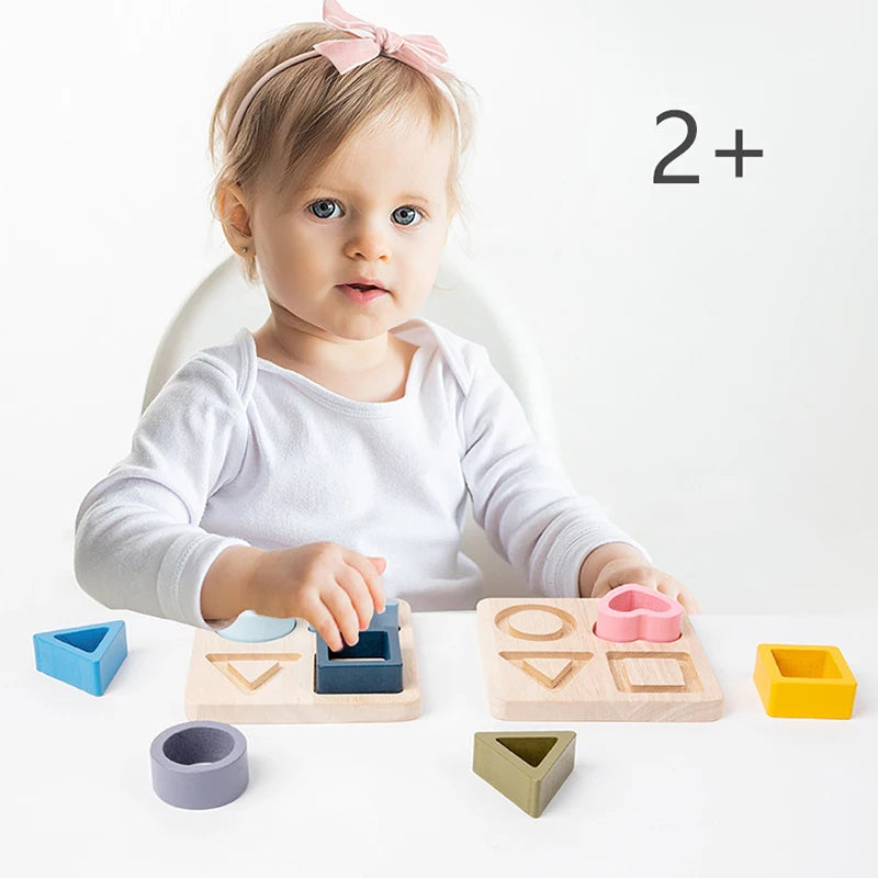 Puzzle de Formes Géométriques 3D – Jouet d’Éveil Éducatif